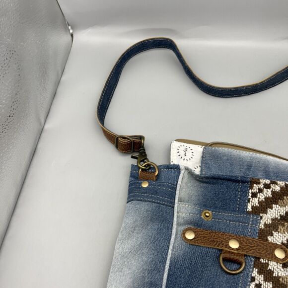 Myra Shoulder Bag- Myra Bag/ Purse canvas, leather Denim Bag - Picture 6 of 13